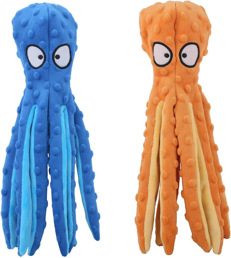 Safe teething and dental hygiene plush toy set for domestic puppies.