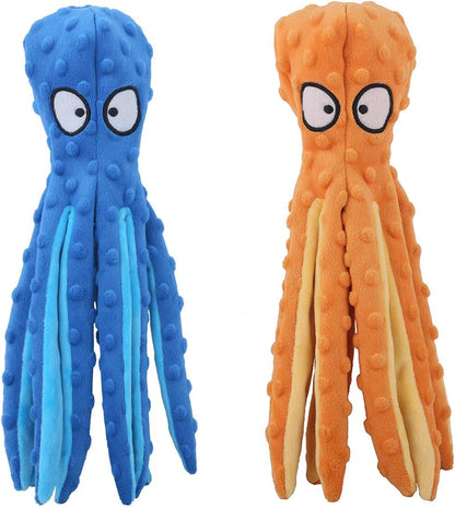 Safe teething and dental hygiene plush toy set for domestic puppies.