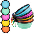Guardians collapsible dog bowls front view five pack portable pet dishes