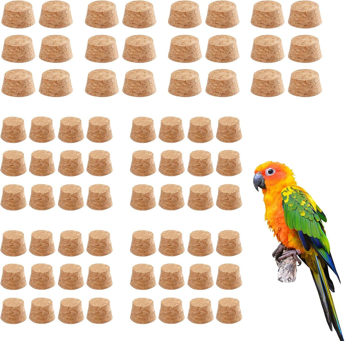 Angle view of Jons Nty multi-layer chewing structure for pet birds