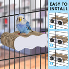 KATUMO parakeet shredder toy mounted on wire bars