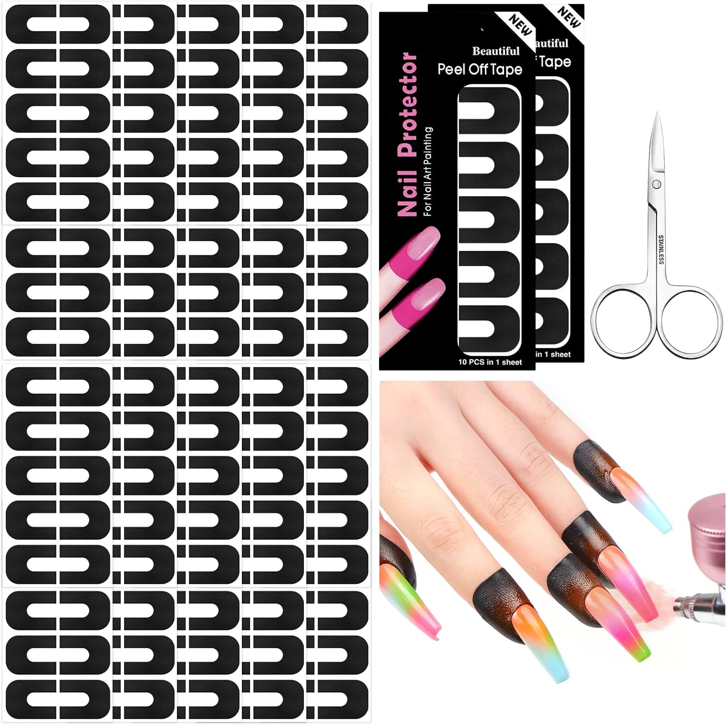 Saviland 100 piece nail polish protector kit front view