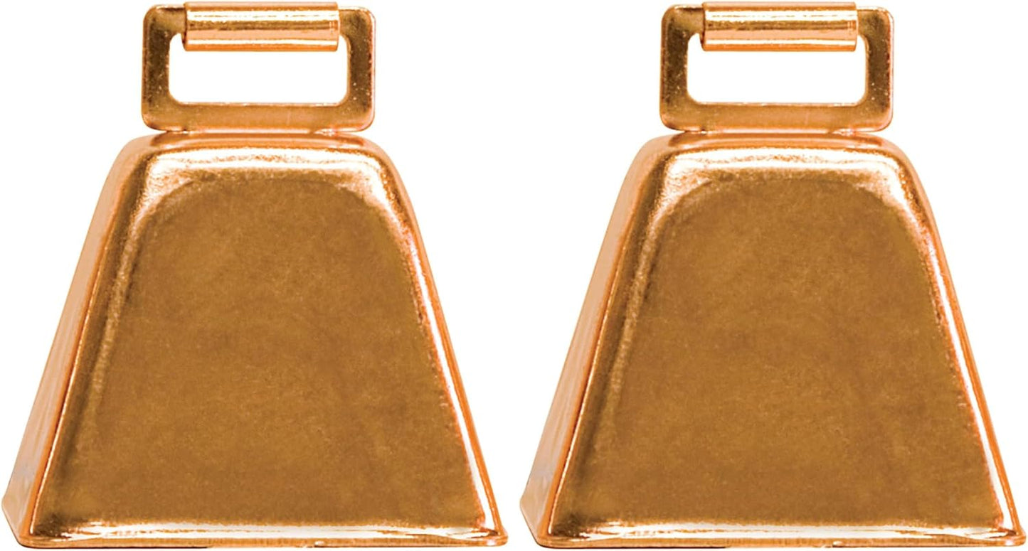 Product packaging and full profile of the Weaver Livestock copper-plated tracking bell for sheep and goats.