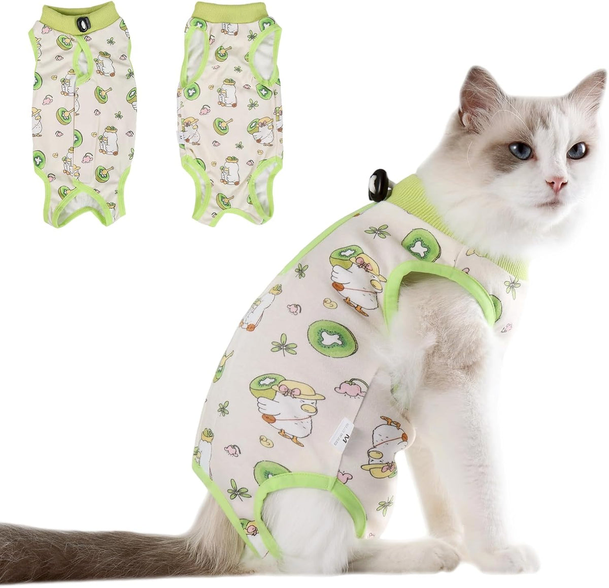Cat Recovery Suit After Surgery for Female Spay Male Neuter, Anti Licking Onesie Postoperative Shirt, Soft Breathable Bodysuit Pajamas for Abdominal Wound Kitten, E-Collar & Cone Alternative - Image 12