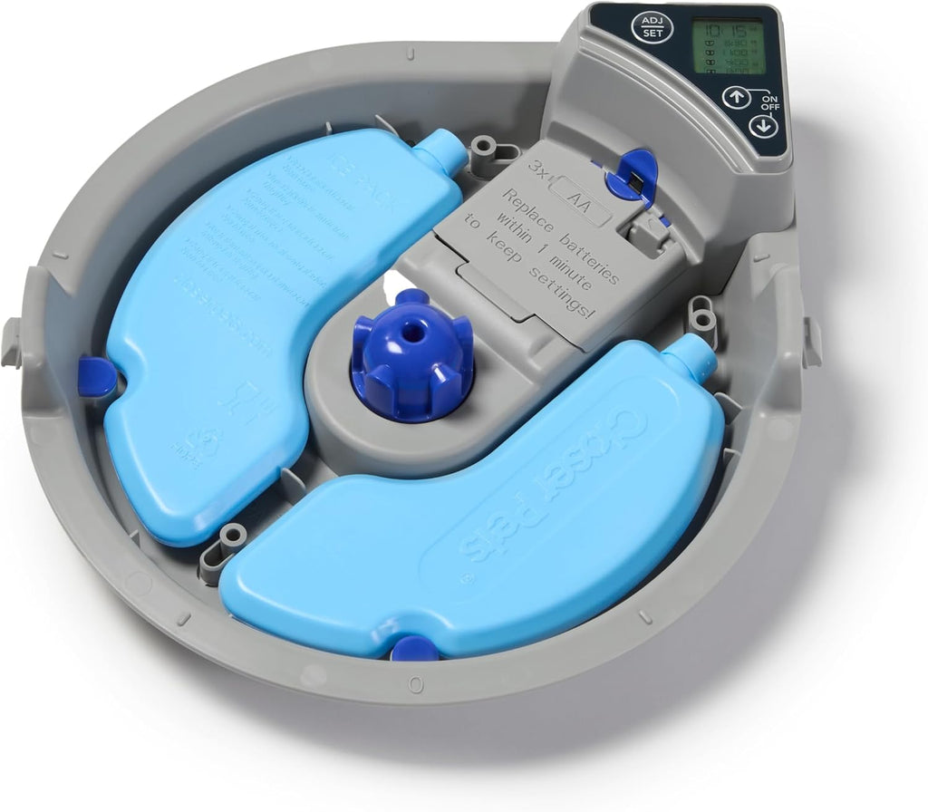 Cat Mate five compartment automatic pet feeder dishwasher safe bowl removal