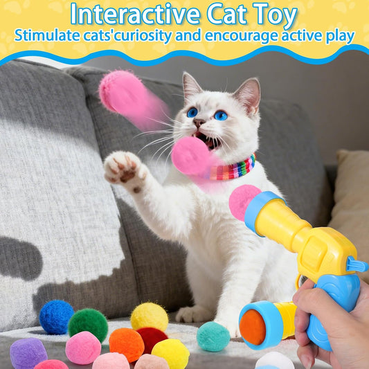 Two Mity Rain cat ball launchers side by side