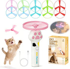 Orebog cat fetch toy launcher front view white interactive pet accessory