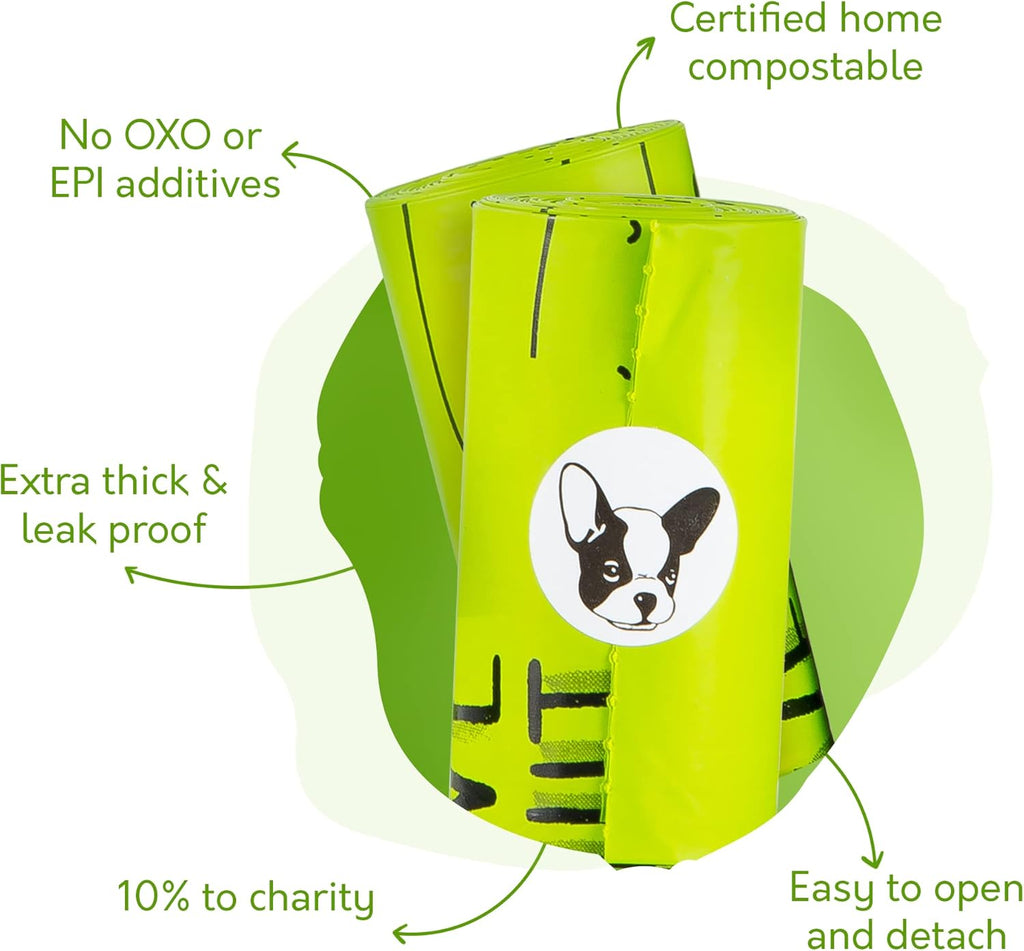 Eighteen micron thick leakproof eco friendly dog poop bags demonstration