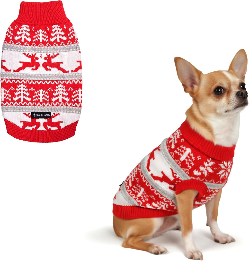 Spark Paws Knit Dog Sweater - Ultra Soft Warm Winter Dog Sweater for Small, Medium & Large Dogs - Stretch Fit Pet Sweater for French Bulldog, Pitbull, Girl & Boy Dogs Jacket, (Pine Green, M) - Image 15
