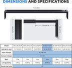 Seaoura dual-layer aluminum housing for efficient aquarium light heat dissipation.