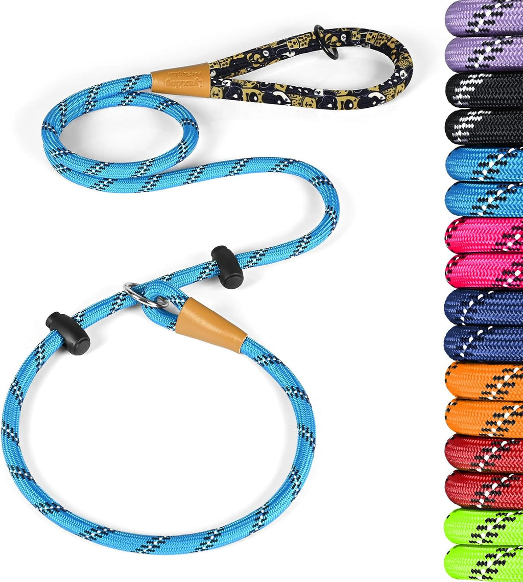 lynxking Slip Lead Dog Leash Reflective, Heavy Duty Comfortable Strong Rope for Large Medium Small Dogs No Pull Pet Training (Light Green, Large 1/2in x 6ft-Slip Lead) - Image 14