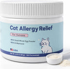 Allersearch cat allergy relief powder front view indoor allergen neutralizer jar