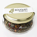 Handmade Heaven Creation Java Skin Care Bouquet Bath Tea front view glass jar