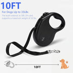 Small dog walking with 10FT AHTOHAA retractable leash