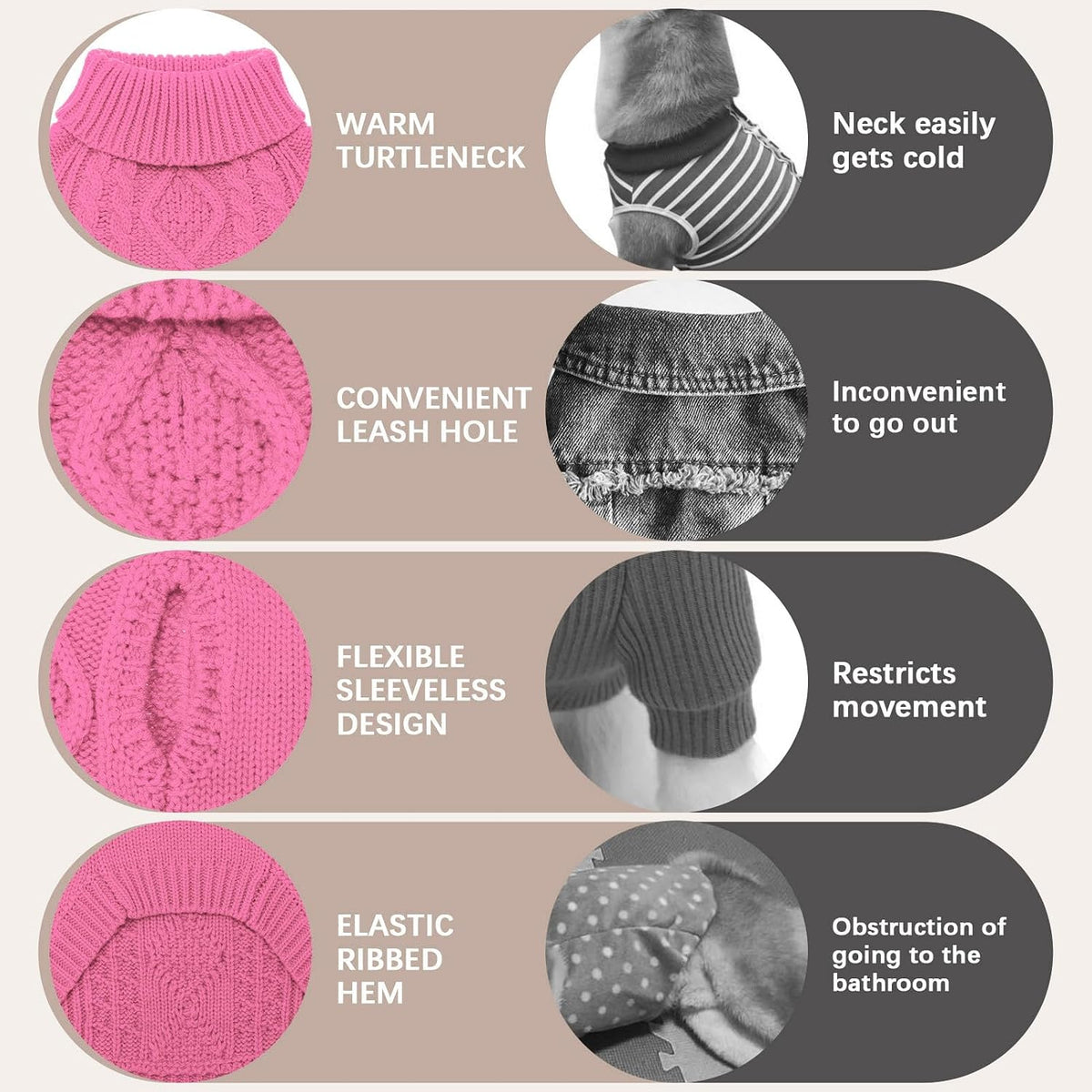 BINGPET winter dog coat showcasing the functional rear leash hole slot