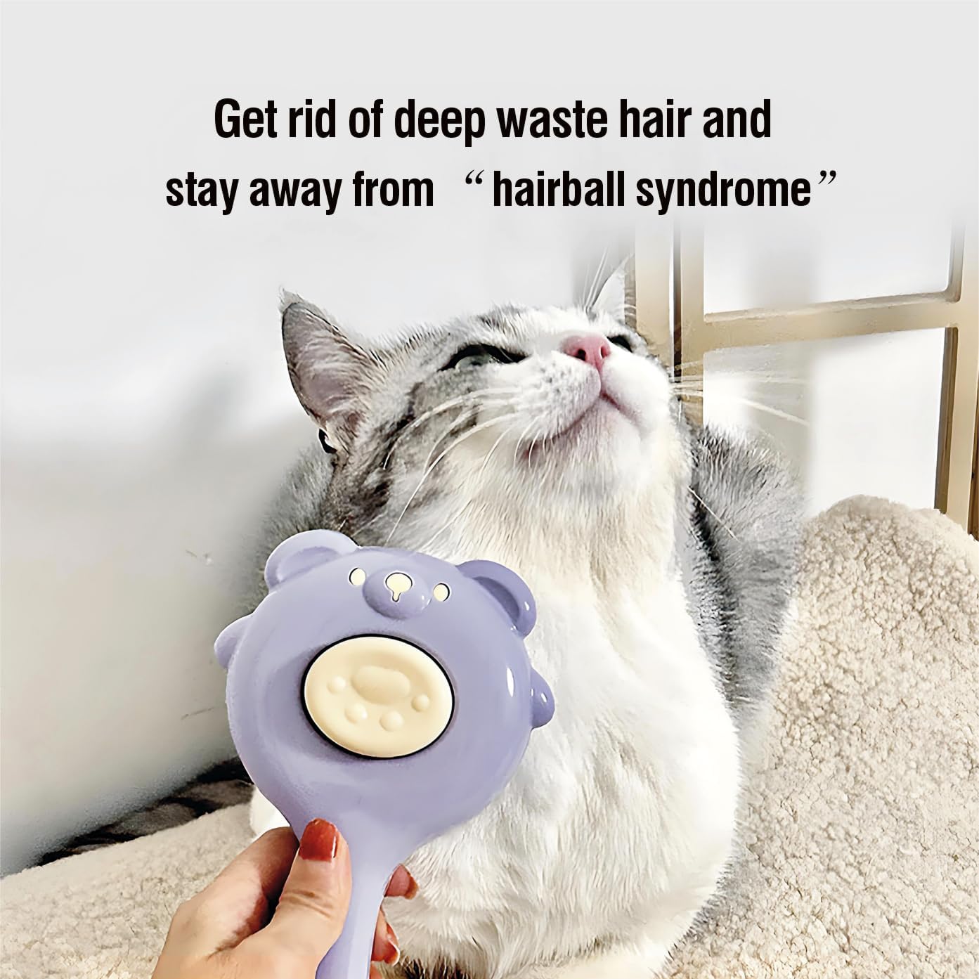 Ergonomic handle detail of Set Pet grooming tool