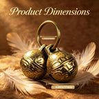 Premium imported pet safety bells showing universal size dimensions for small dogs and cats