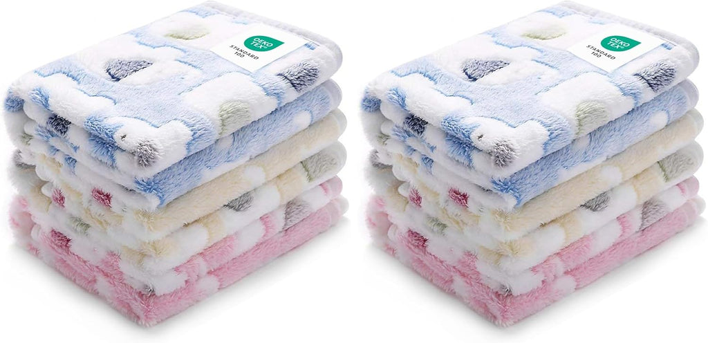 1 Pack 3 Blankets Super Soft Fluffy Premium Cute Elephant Pattern Pet Blanket Flannel Throw for Dog Puppy Cat Blue/Pink/Yellow Small(23x16 inch) - Image 10