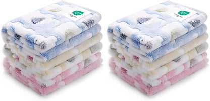 1 Pack 3 Blankets Super Soft Fluffy Premium Cute Elephant Pattern Pet Blanket Flannel Throw for Dog Puppy Cat Blue/Pink/Yellow Small(23x16 inch) - Image 10