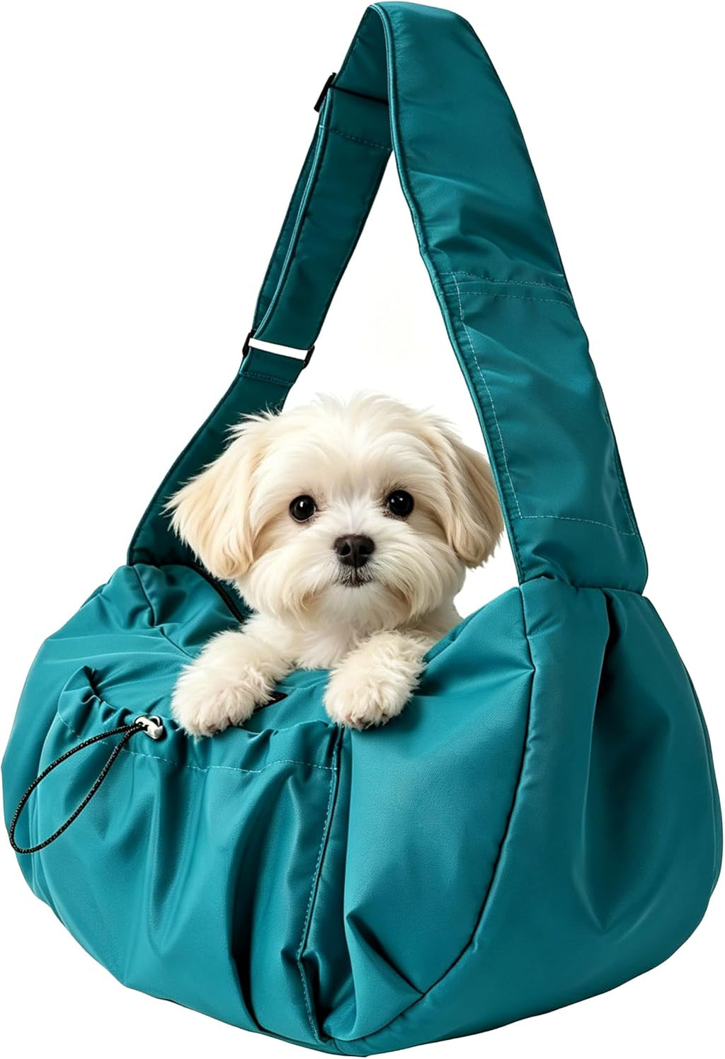 Puppy Sling Carrier for Small Dog-Widened and Thickened Shoulder Strap with Storage Pocket, Adjustable Hands-Free Small Dog Carrier Sling for Outdoor,Cat&Dog Sling Carrier 7-15 lbs. (Light Grey) - Image 9