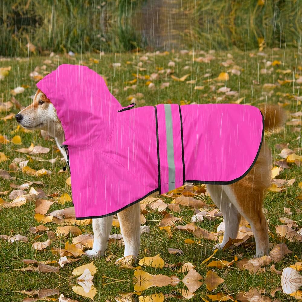 Ezierfy durable dog rain slicker packed view showing how easily the pet clothing folds for travel.