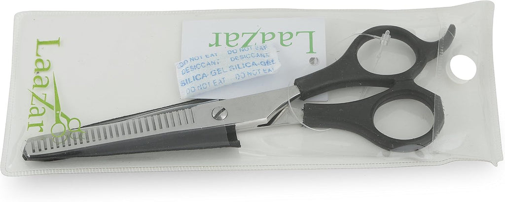 Laazar 6.5 inch 22 teeth pet shears blade close up