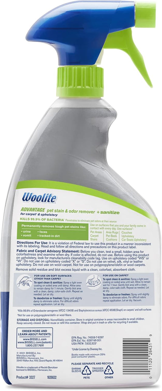 Bissell Woolite pet cleaner bottle close up