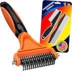 3PCS Pet Grooming Rake & Metal Comb & Flea Comb for Cats and Dogs, Double-Sided Dematting Tool, Extra-Wide Deshedding Dog Brush for Long Hair to Effectively Remove Tangles, Knots and Mats (Blue) - Image 12