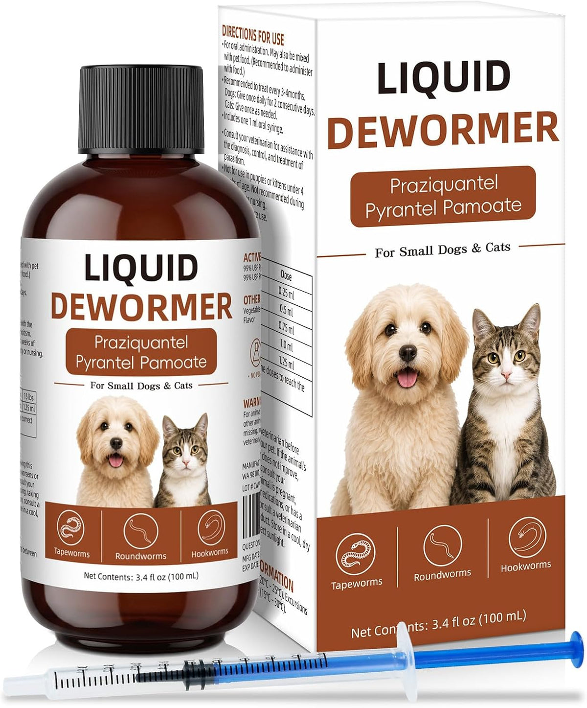 Premium Nice2cu deworming support liquid 100 milliliter bottle with veterinary grade ingredients.