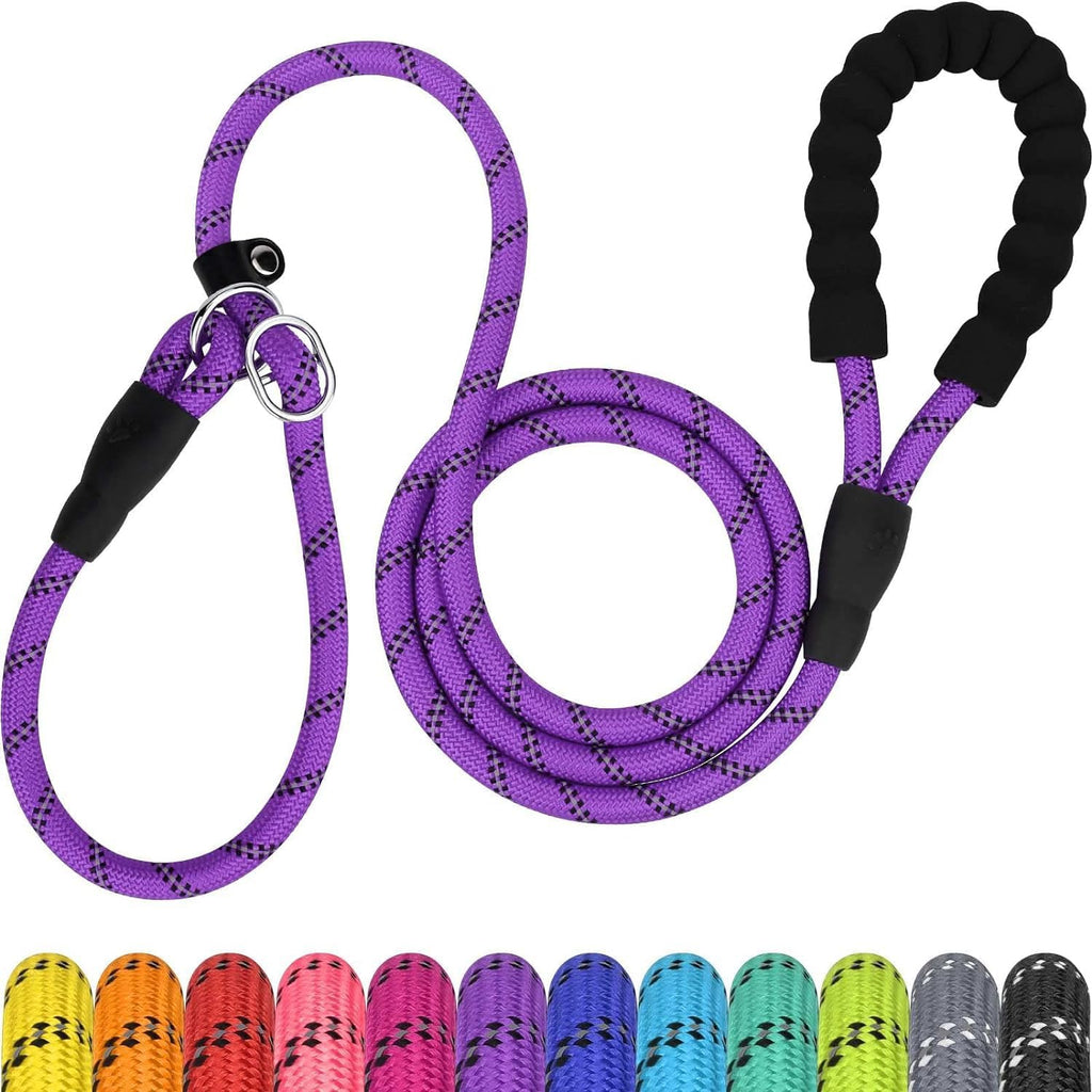 TagME 6ft Slip Dog Lead, No Pull Reflective Training Leash with Padded Handle, Professional Rope P-Leash for Small Medium Large Dogs, Heavy Duty Correction Lead for Walking & Training (Hot Pink) - Image 13