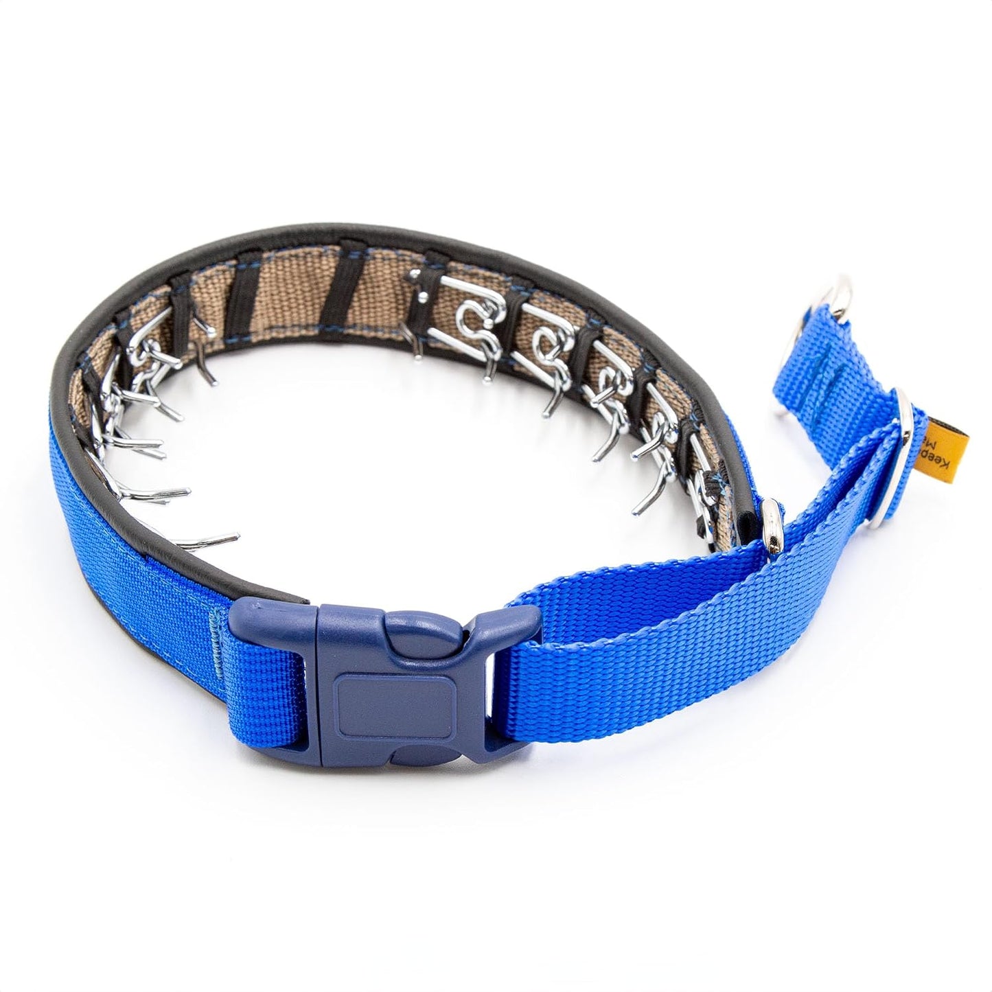 Keeper Collar hidden prong dog collar front view for professional training