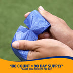 Arm and Hammer waste bag rolls fitting into a standard dispenser.