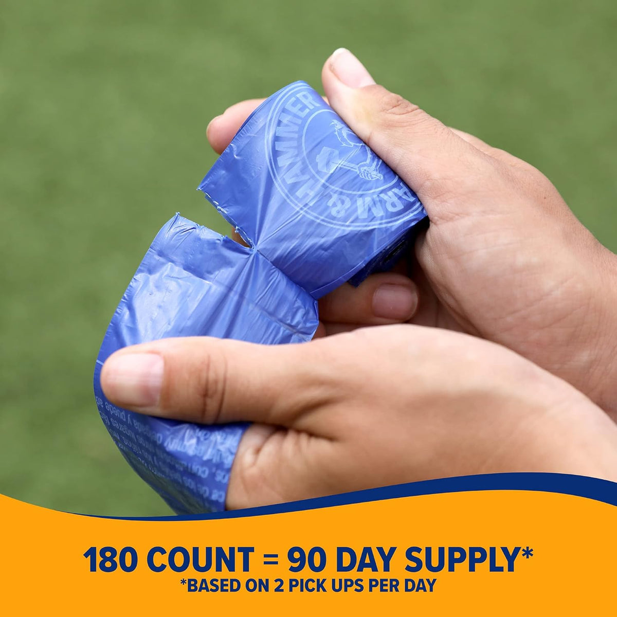 Arm and Hammer waste bag rolls fitting into a standard dispenser.