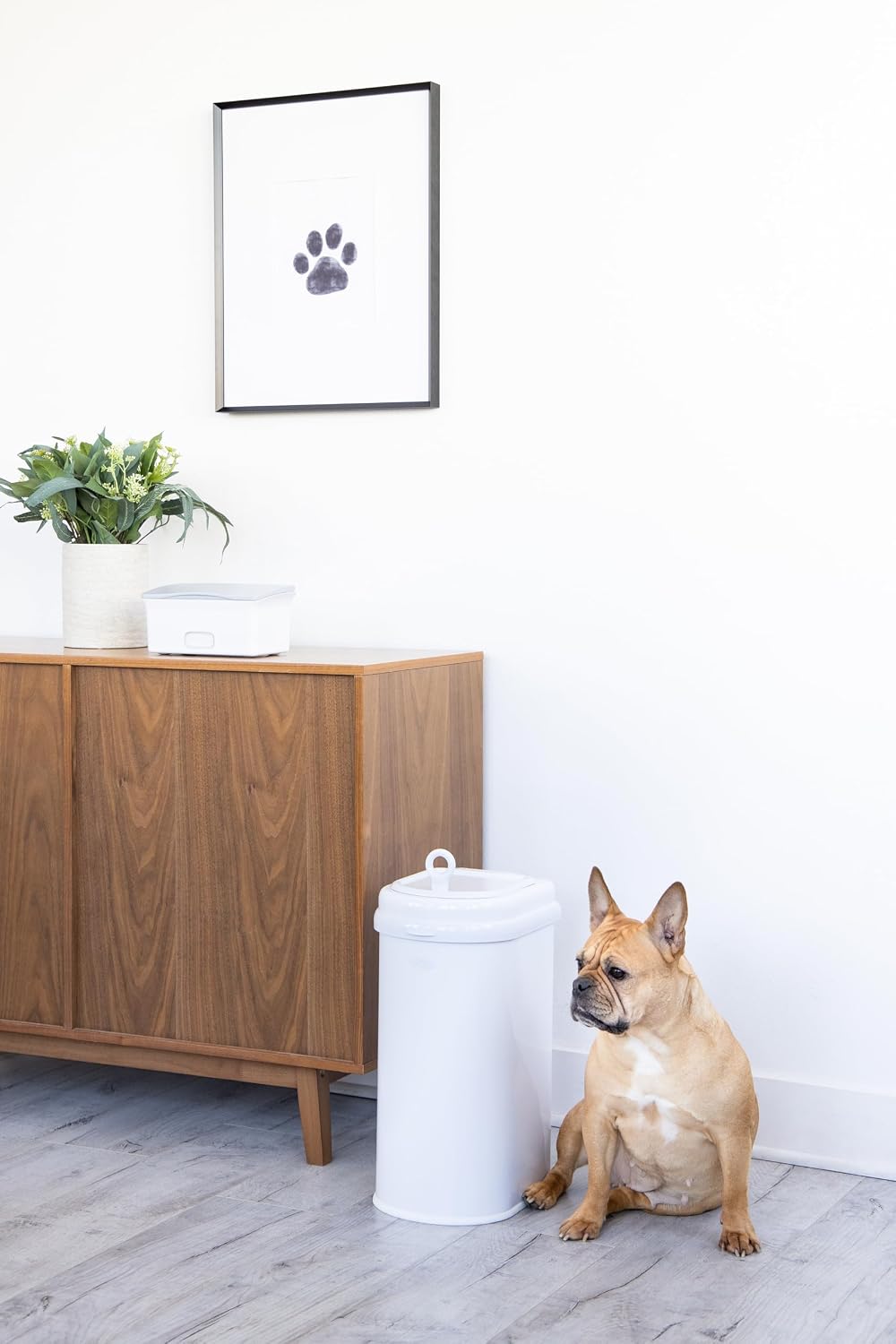 Ubbi Pet Waste Pail, Odor-Locking Cat Litter Disposal System, Stainless Steel Pet Waste Can with Safety Lock & Scoop, No Special Bags Required, White - Image 10
