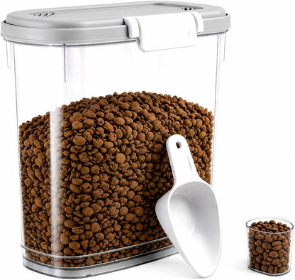 10-15 Lbs Dog Food Storage Container Airtight - Slim Pet Cat Food Container with Lid, Scoop and Cup - Clear Plastic Dry Food Storage Bin for Dogs, Cats, Bird Seeds, Kibble, Pellets, Rice, Flour - Image 11