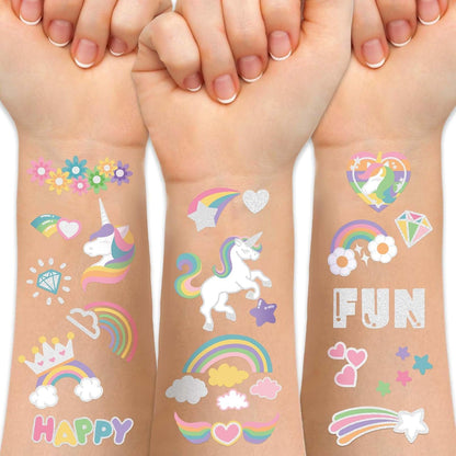 Yazhiji kids temporary tattoo unicorn collection front view