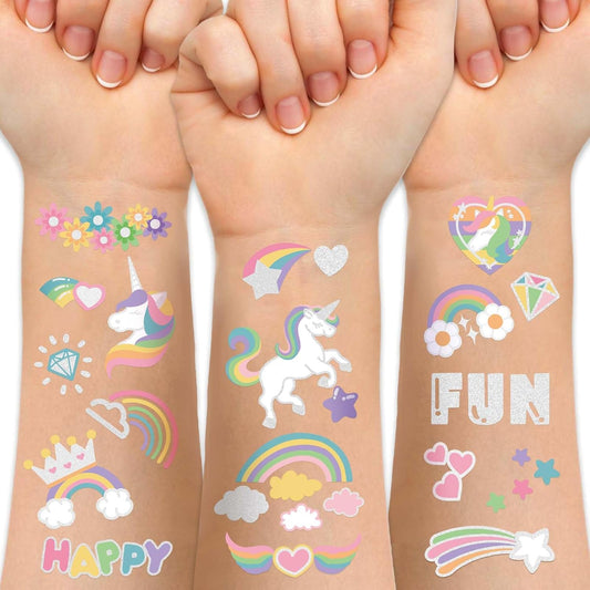 Yazhiji kids temporary tattoo unicorn collection front view