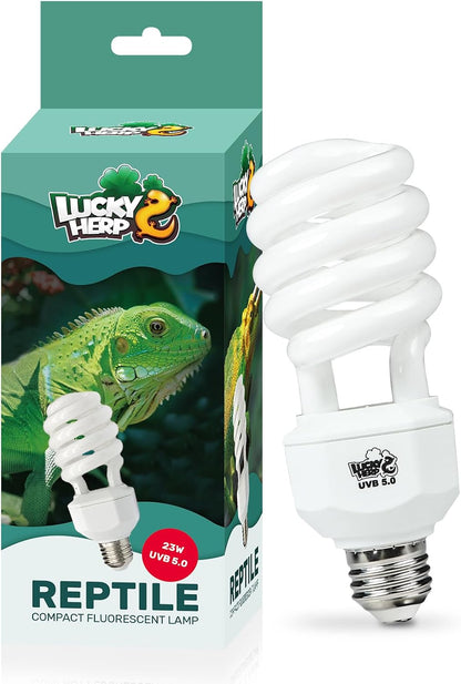 LUCKY HERP UVA UVB Reptile Light 10.0, Desert UVB 150 Compact Fluorescent Lamp, UVB Light for Reptiles 23W, UVA UVB Reptile Light Bulb, UVB Bulb for Reptiles Bearded Dragons Lizards Tortoises Snakes - Image 11