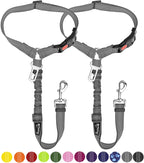 SlowTon Dog Seat Belt for Car, 2 Pack Dog Car Harness Seatbelt Adjustable with Elastic Bungee Buffer, 2 in 1 Pet Car Leash Headrest Restraint Dog Reflective Safety Tether (Black, Headrest+Clip) - Image 12
