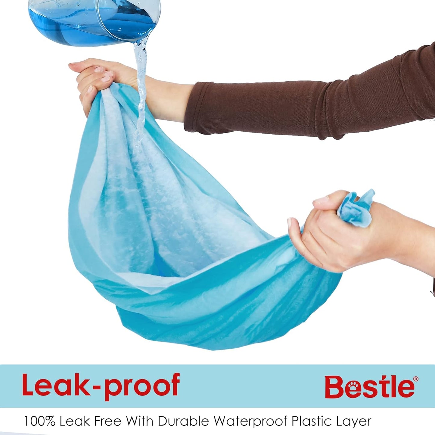 BESTLE dog pee pads laid out on a clean living room floor
