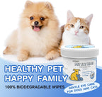 Authentic USA imported Opdent dog eye wipes container with moisture lock packaging.
