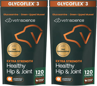 VetriScience Extra Strength Hip & Joint Supplement for Dogs - Supports Joint Health & Mobility, Vet-formulated w/Glucosamine, MSM & Green-Lipped Mussel - Chicken Flavor, 120 Chews - Image 14