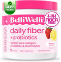 Belli Welli fiber supplement powder strawberry lemonade front view container