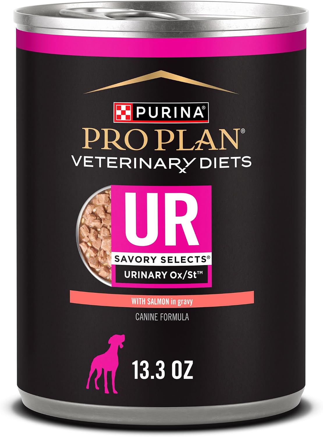 Purina Pro Plan Veterinary Diets UR Savory Selects Urinary Dog Food Ox/St with Chicken with Salmon Variety Pack - (Pack of 12) 13.3 oz. Cans - Image 9