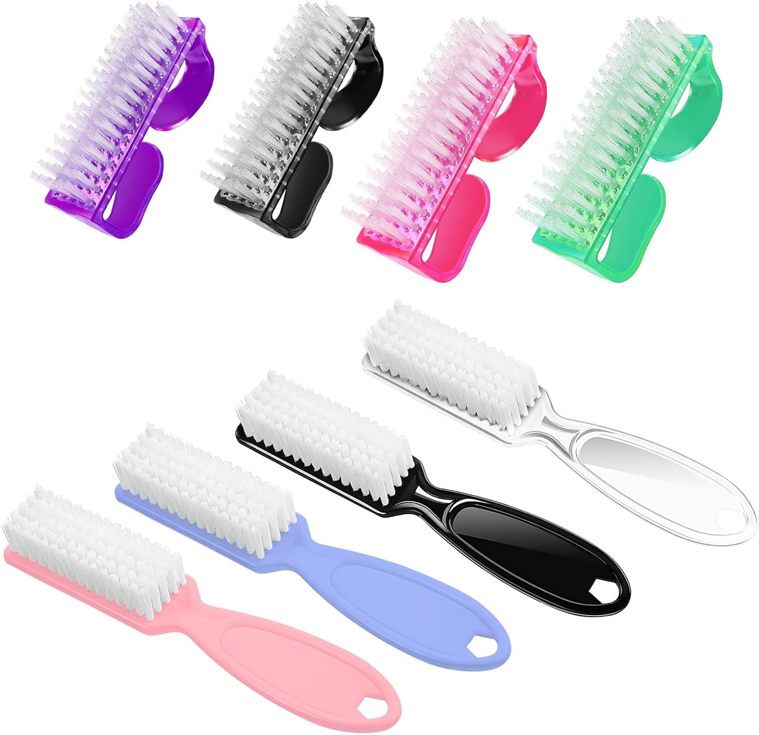 Rosvidy nail brush eight piece kit front view layout