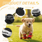 Petaxcell waterproof dog boots with reflective straps