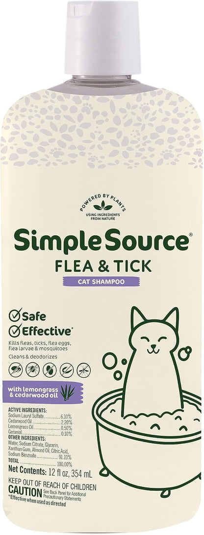 SimpleSource twelve ounce pest removal dog wash back packaging instructions