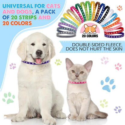 Close up view of the ultra soft double sided villi texture on Frienda litter tracking collars