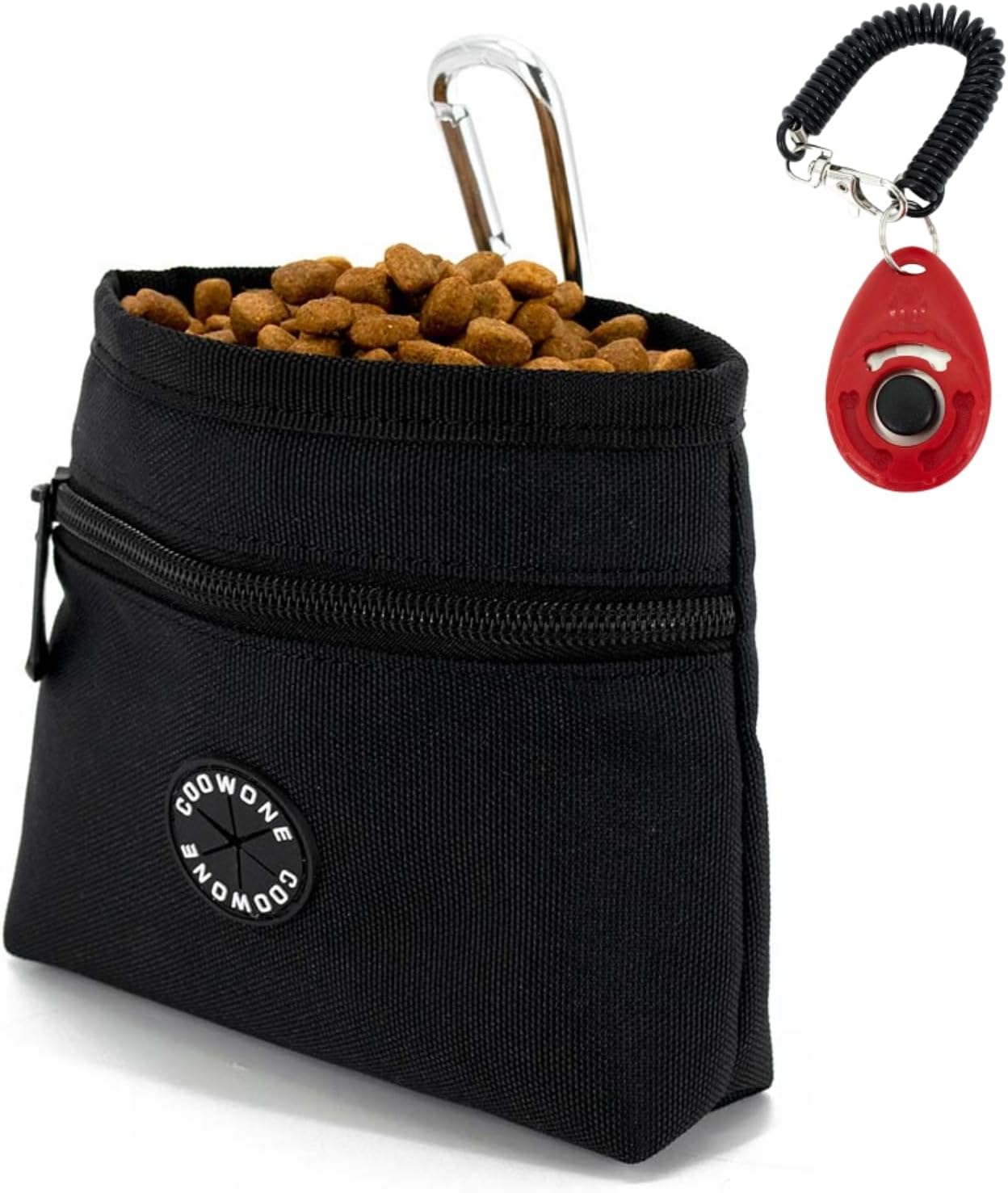Dog Treat Pouch with Pet Training Clicker, Detachable Dog Puppy Training Treat Bag, 900D Oxford Cloth Magnetic Closure Small Dog Poop Bag Holder for Travel or Outdoor Use - Image 12