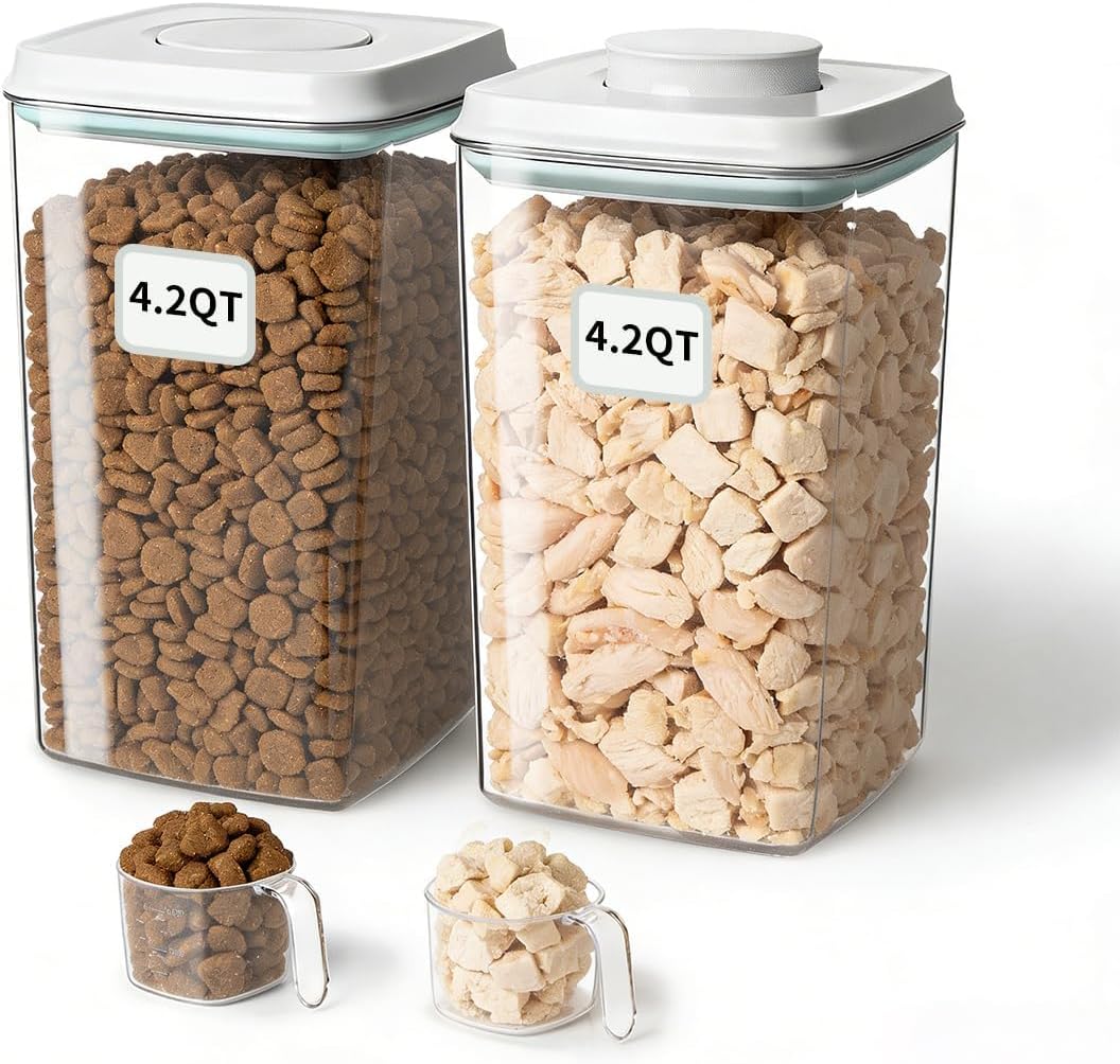 Dog-Cat Food Storage Container 45 lb/48 Qt, Large Stainless Steel Pet Food Bin with Airtight Lid & Scoop Included, Durable 304 Metal Storage for Dogs & Cats - Image 9